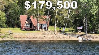 Lakefront homes available in Maine  Offgrid camp in Maine [upl. by Eicam521]