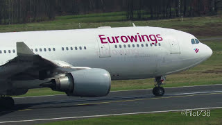 Eurowings Airbus A330200 Takeoff at Cologne Bonn Airport  EDDKCGN [upl. by Buddie]