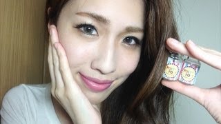 カラコンレポ：POPLENS ポリポリ４カラーグレー gray color contact lenses review [upl. by Iver]