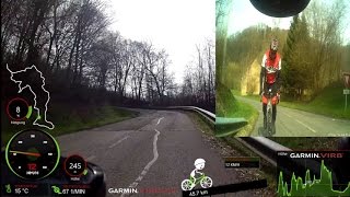 Road Cycling Video for Indoor Up Hill Training 60 Minute Cycliq FLY6 HD Cam [upl. by Aiekam697]