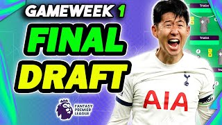 MY FINAL FPL DRAFT  95 AI RATING 🤖  Fantasy Premier League 202425 [upl. by Namsaj]