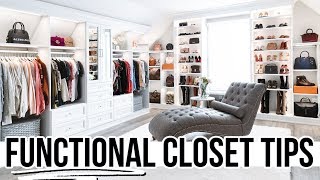 10 Tips for a FUNCTIONAL WalkIn Closet or Dressing Room [upl. by Salba]