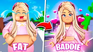 FAT TO BADDIE IN ROBLOX BROOKHAVEN [upl. by Eetsirhc]