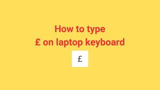 How to type £ on laptop keyboard [upl. by Docila]