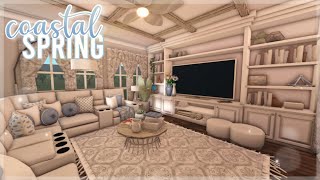 Bloxburg  Coastal Spring Farmhouse  Roblox  House Build [upl. by Atiuqes]