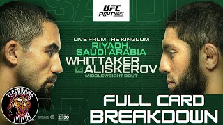 UFC Saudi Arabia  Whittaker vs Aliskerov Full Card Breakdown amp Predictions [upl. by Vaas472]