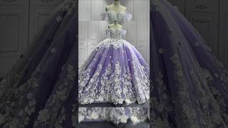 Latest new gown frock design purple colourshorttrending gowndesignyoutubeshorts shortvideogown [upl. by Dlorrej835]