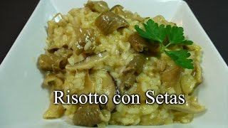 Risotto con Setas  Receta casera paso a paso [upl. by Mcdougall]