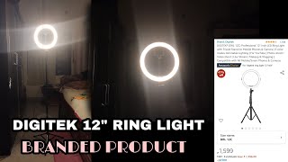 DIGITEK 12quot inch LED Ring Light with Tripod Stand  Unboxing and Testing  Budget Ring light  INDIA [upl. by Eveivenej]