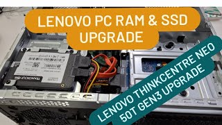 Lenovo ThinkCentre Neo 50t Gen3 RAM memory SSD Upgrade [upl. by Alana741]