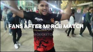 RCB FANS REACTIONS AFTER RCB vs MI ELIMINATOR 😍 [upl. by Heppman]