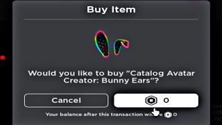 Sniping Catalog Avatar Creator Bunny Ears free ugc limited [upl. by Hook]