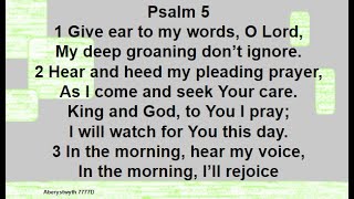 Psalm 5 Aberystwyth Singing the Psalms [upl. by Farl462]