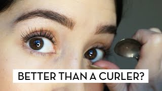 you need to start curling your lashes with a spoon [upl. by Chandless]