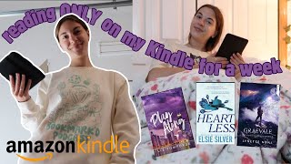 ONLY reading on my KINDLE for a week a spoiler free reading vlog [upl. by Lydell932]