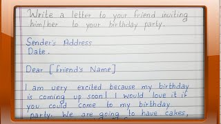 Write a letter to your friend inviting him to your birthday party [upl. by Itsa]