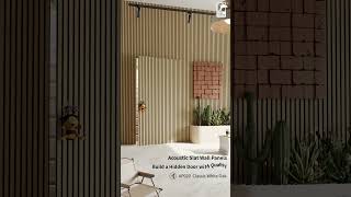 Acoustic Slat Wall Panel Hidden Door  STEP GUARD Floors amp Walls wallpanel [upl. by Mckale]