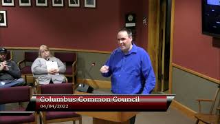 Columbus WI Council and COW meetings from 442022 [upl. by Lachance]