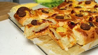 Kaşar Dolgulu Pizza Poğaça Tarifi  Yemek Tarifçi [upl. by Oaht31]