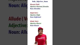 Verbs Adjectives Nouns24 in English [upl. by Hawger]