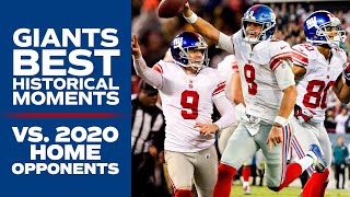 Giants Best Historical Moments vs 2020 Home Opponents  New York Giants [upl. by Radborne]