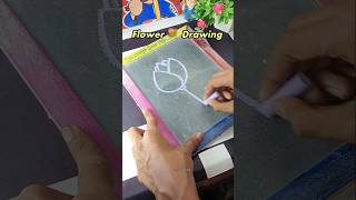 Easy Flower 💐 Drawing 😍💖 viralshort shorts flowers art drawing trending [upl. by Adaynek809]