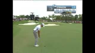 Henrik Stensons shank in Cadillac Championship 2014 [upl. by Rayle]