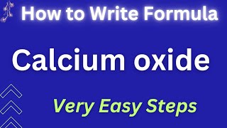 How to Write Formula for Calcium oxide formulaofioniccompounds pleasantchemistryacademy [upl. by Nospmis]