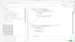 LeetCode 37  Sudoku Solver  Java [upl. by Nylirehc]