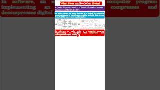 Audio Codecs Explained  Meaning of Audio Codecs  What Does Audio Codec Mean [upl. by Jerry]