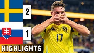 Sweden vs Slovakia 21 Highlights  Gyokeres Goal  Nations League 202425  Skriniar Red Card [upl. by Aggappera]