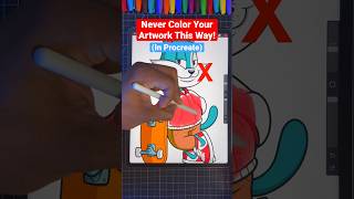 Never Color Artwork This Way 😡  Procreate procreate art shorts [upl. by Yci661]