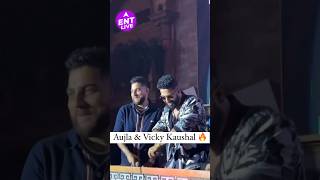 Vicky Kaushal and Karan Aujla vibing together at Music Trailer Launch [upl. by Karmen]