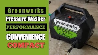 GREENWORKS 1700 PORTABLE ELECTRIC PRESSURE WASHER [upl. by Sane399]