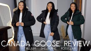 IS CANADA GOOSE WORTH IT  CANADA GOOSE PARKA REVIEW  TRILLIUM SHELBURNE ROSCLAIR [upl. by Libbey]