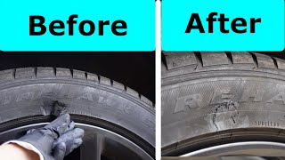 Tire Sidewall Damage Quick Fix for tire that has a gash but not cut all the way through [upl. by Aihsemat]