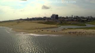 Happy Sunday at Bar Beach  Lagos  Nigeria  Kitesurfing  Drone [upl. by Ardnekan484]