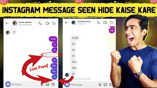 Instagram Message Seen Hide Kaise Kare  How To Seen Instagram Message Without Seen [upl. by Kra294]