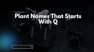 Plant Names That Starts With Q [upl. by Flora]