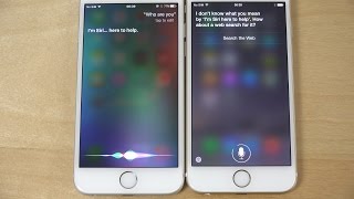 iOS 9 Siri Meets iOS 8 Siri 4K [upl. by Dranyl784]