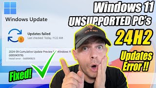 How to Fix Windows 11 24H2 Updates Not Working  Install Error 0x800f0825 [upl. by Leandro]