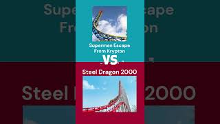 🎢 Wich Coaster is the Fastest pt10  Superman VS Steel Dragon 2000  shorts coaster game [upl. by Xever]