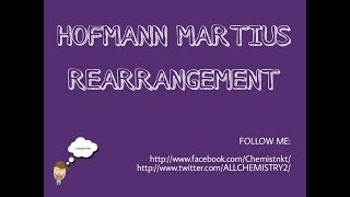 HOFMANN MARTIUS REARRANGEMENT [upl. by Learrsi]