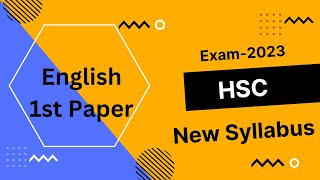 HSC English 1st paper Short Syllabus 2023 Exam 2023 এইচএসসি 2023 নতুন সিলেবাস [upl. by Tench873]