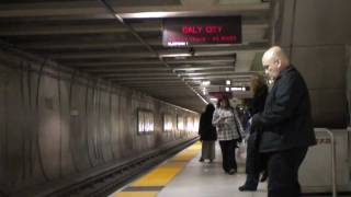 Daly City Train Arriving at Embarcadero BART HD [upl. by Mharg]