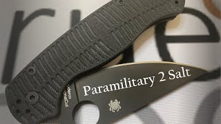 Spyderco Paramilitary 2 Salt  DLC Magnacut  Black G10 [upl. by Akeihsat]