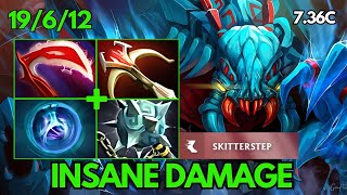 INSANE DAMAGE OUTPUT WITH THIS HERO  Weaver Dota 2 Gameplay 736C [upl. by Casavant]