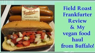 Field Roast Frankfurter Review amp My vegan food haul [upl. by Ocsirf]