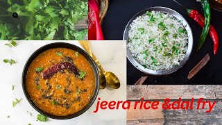 jeera rice amp dal fry recipe [upl. by Asalocin]