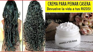 DEFINE Y RECUPERA TUS RIZOS CREMA DE PEINAR CASERA 🧡Amarás a tus rizos [upl. by Eelimaj]